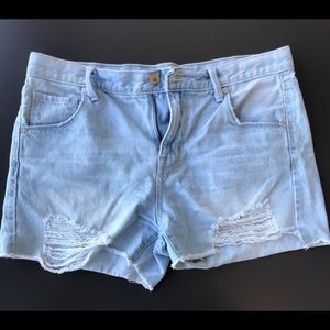 Light Washed Denim Shorts